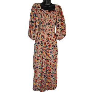 Floral Smocked Puff Sleeve JUMPER IVY CITY CO. S Multicolor Polyester